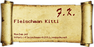 Fleischman Kitti névjegykártya